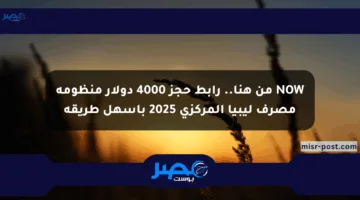 NOW من هنا.. رابط حجز 4000 دولار منظومة مصرف ليبيا المركزي 2025 بأسهل طريقة